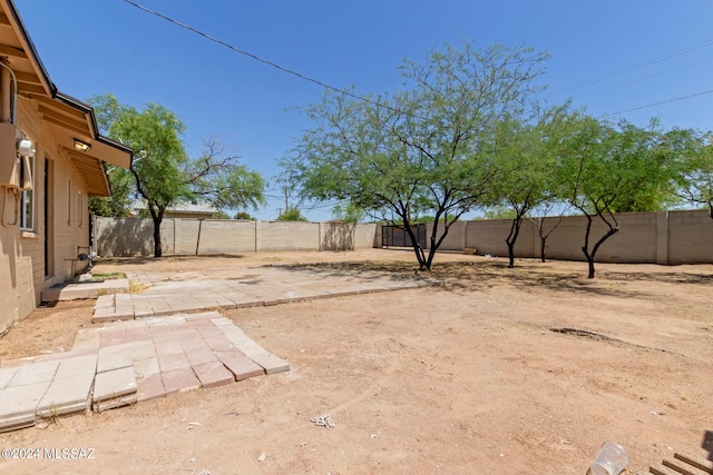 view of yard featuring a patio area