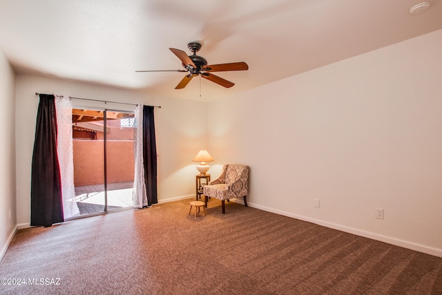 unfurnished room with ceiling fan