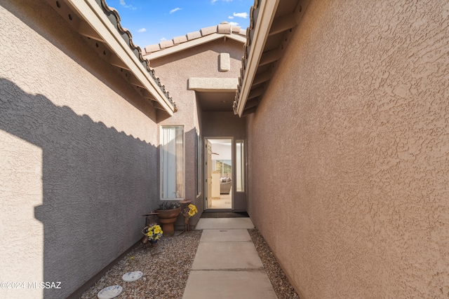 view of doorway to property