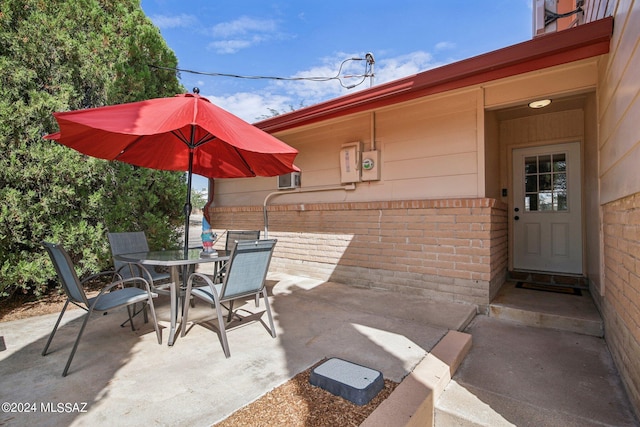 view of patio / terrace featuring outdoor dining area