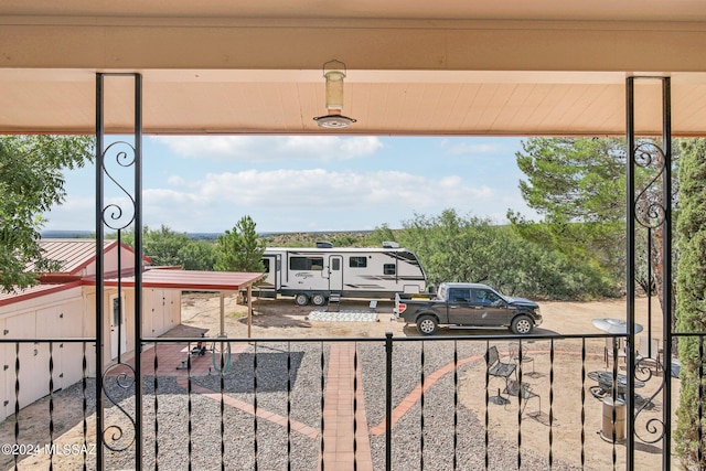 view of patio with fence