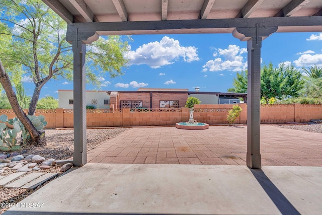 view of patio with fence private yard