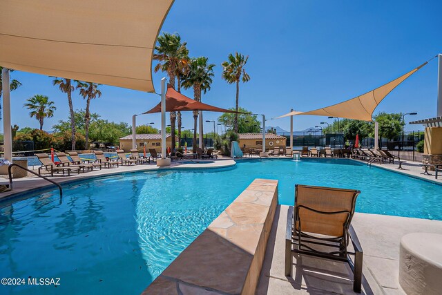 view of pool with a patio area