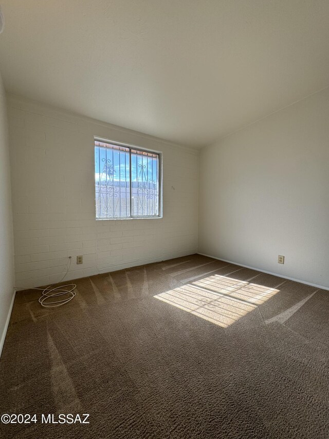 view of carpeted spare room