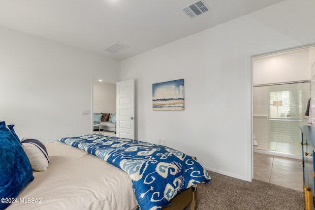 view of tiled bedroom