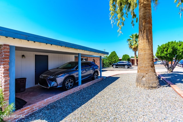 view of parking / parking lot