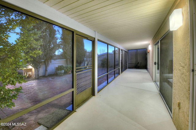 view of sunroom