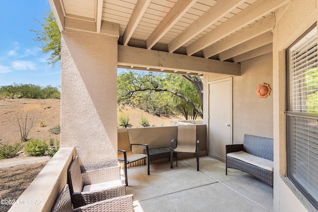 view of patio with an outdoor hangout area