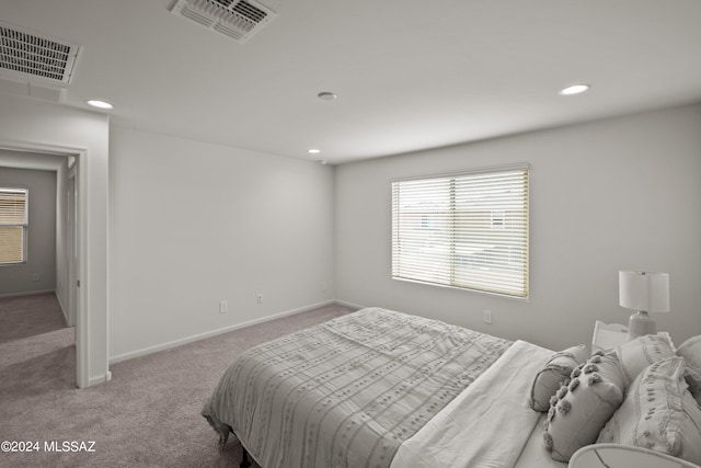 view of carpeted bedroom