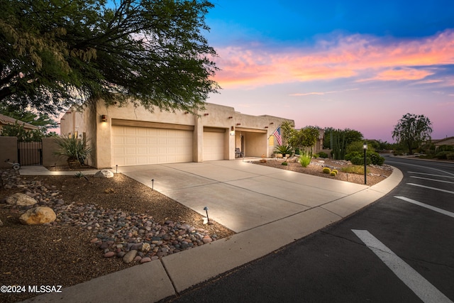 view of front facade with a garage