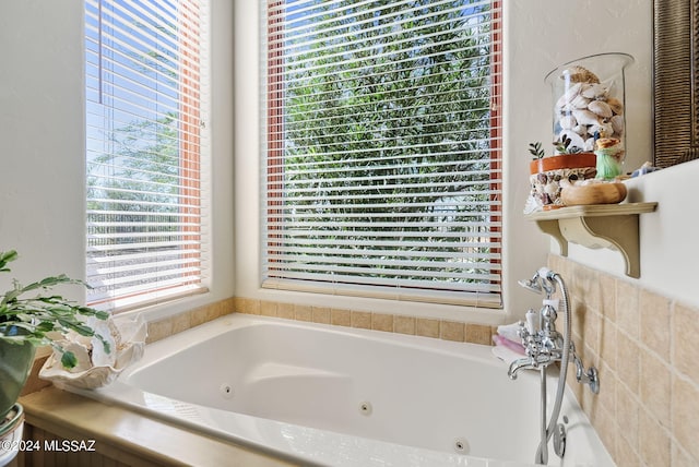 bathroom featuring a bath