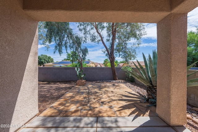 view of patio / terrace featuring a fenced backyard