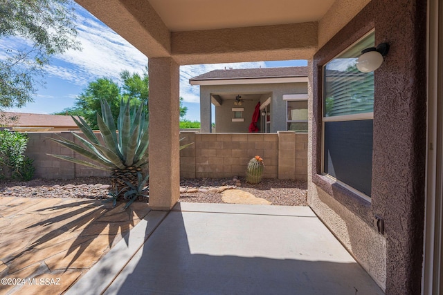 view of patio / terrace with fence