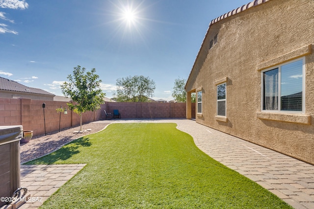 view of yard with a patio