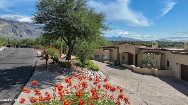 exterior space with a mountain view