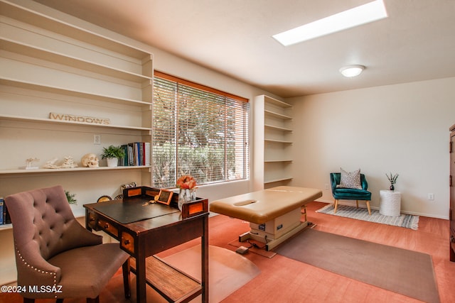 kitchen with light tile patterned flooring