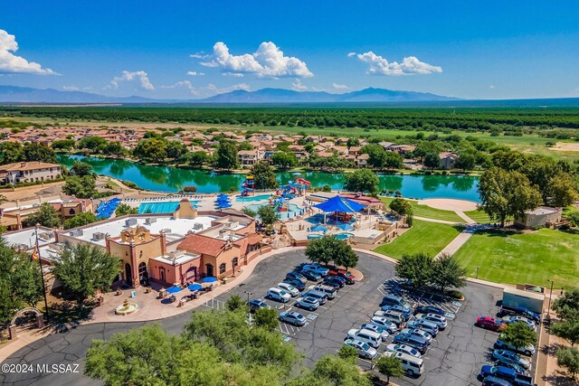 bird's eye view featuring a mountain view