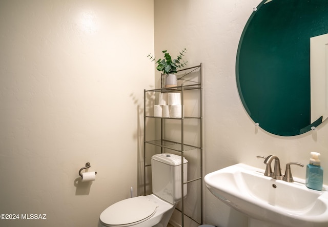 bathroom featuring a sink and toilet