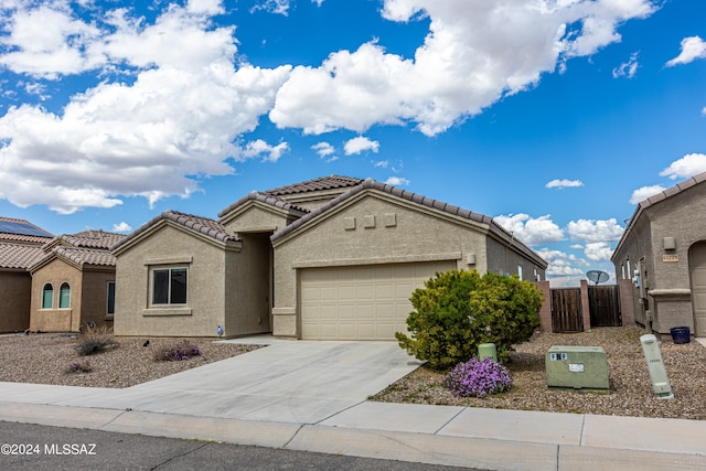 view of front of home featuring a garage