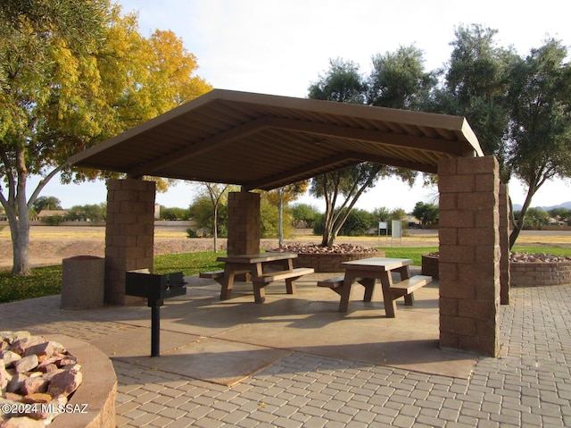 view of property's community featuring a gazebo