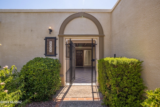 view of doorway to property