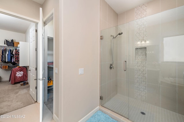 bathroom with walk in shower