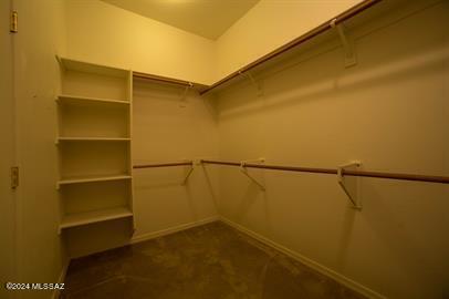 view of walk in closet