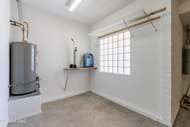 interior space featuring gas water heater