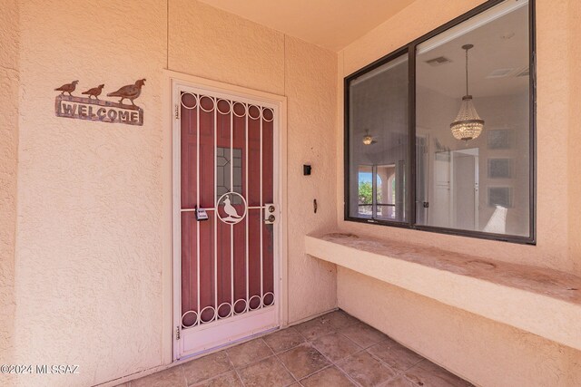 view of doorway to property