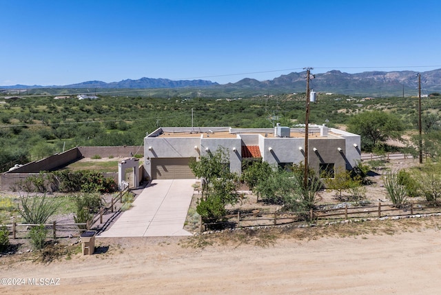 exterior space with a mountain view