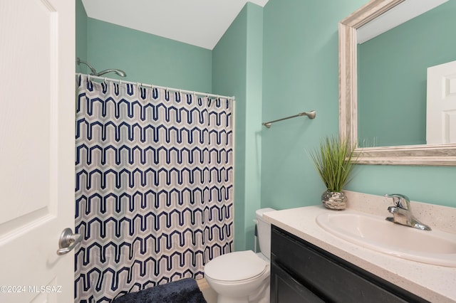 6524 S Diablo Dr, Tucson, AZ 85757 - full bath featuring toilet, vanity, and a shower with shower curtain