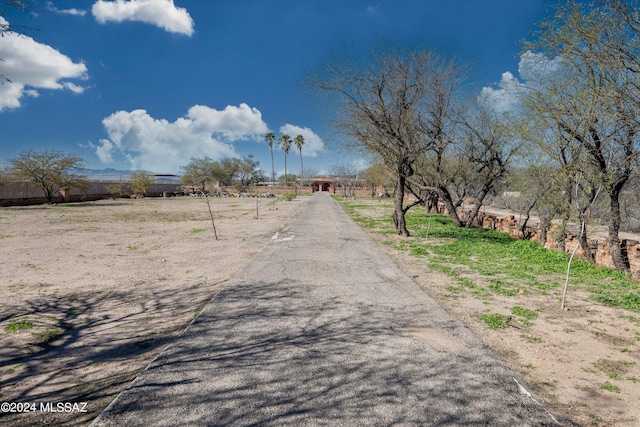 view of street featuring a rural view