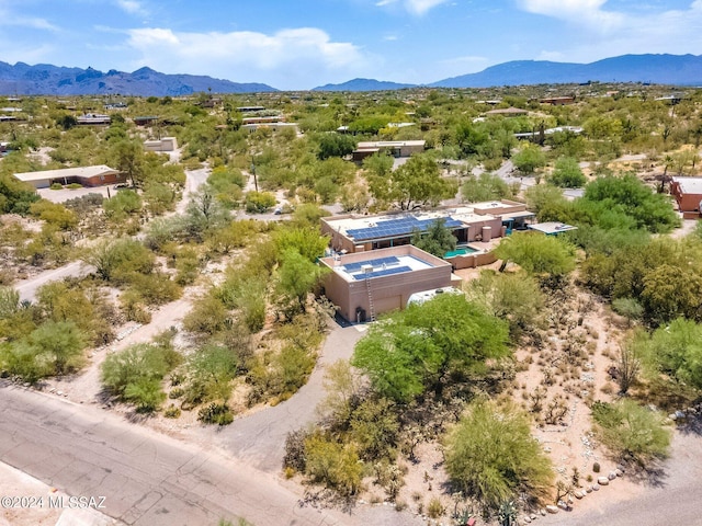 aerial view featuring a mountain view