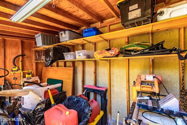 view of storage room