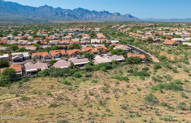 drone / aerial view with a mountain view