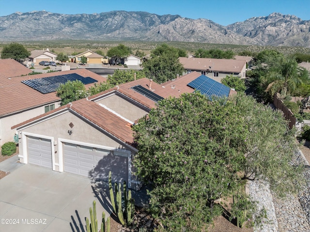 aerial view featuring a mountain view