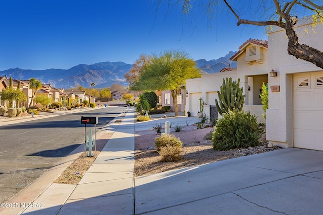 exterior space with a mountain view