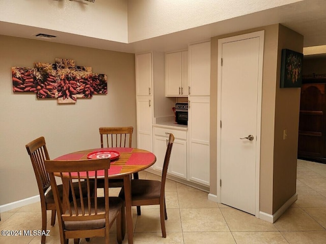 view of tiled dining room