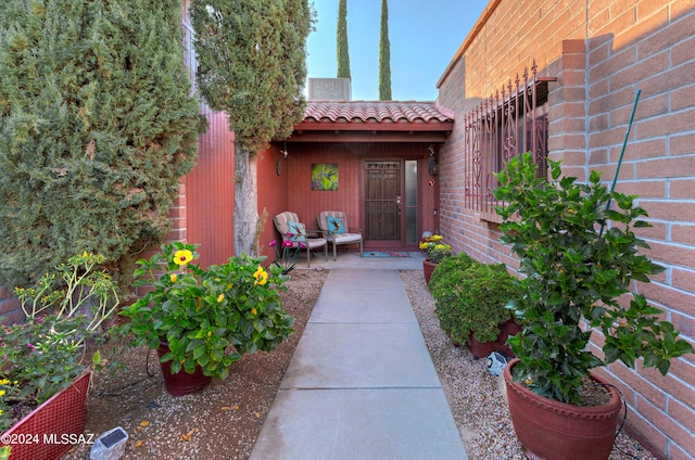 view of doorway to property