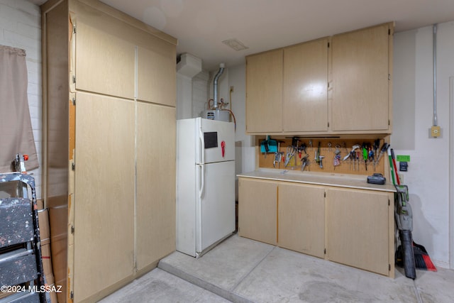 kitchen with white refrigerator