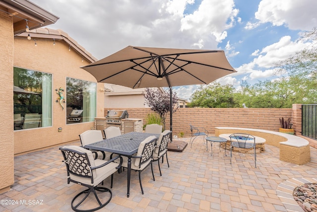 view of patio / terrace with area for grilling