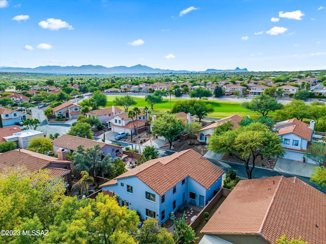 aerial view featuring a mountain view