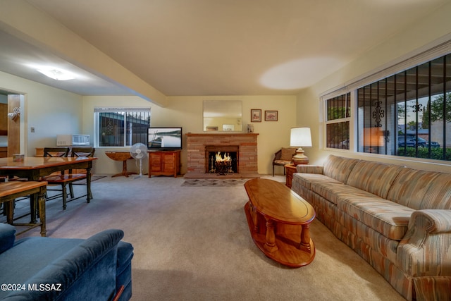 view of carpeted living room