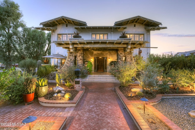 view of front of property with french doors