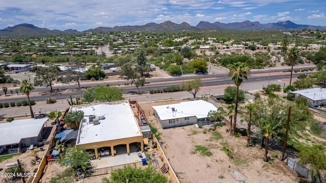 aerial view featuring a mountain view