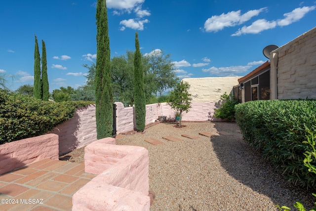 view of yard with a patio area