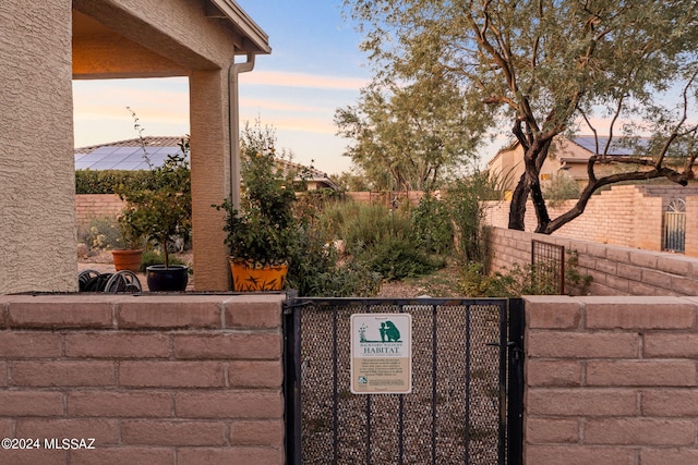 exterior space featuring fence