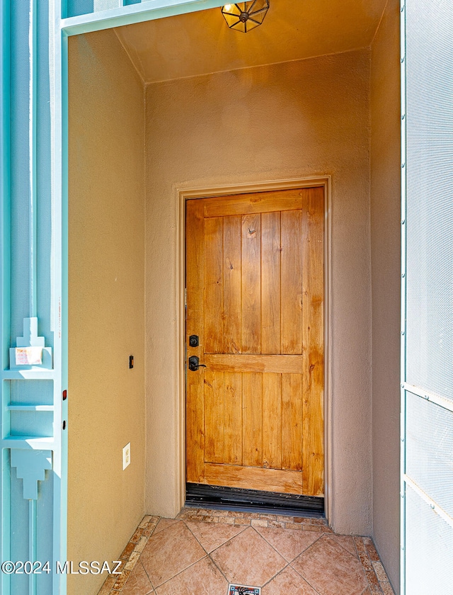 view of doorway to property