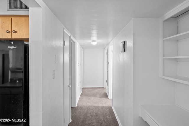 hallway featuring carpet floors