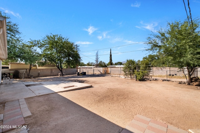 view of yard with a patio